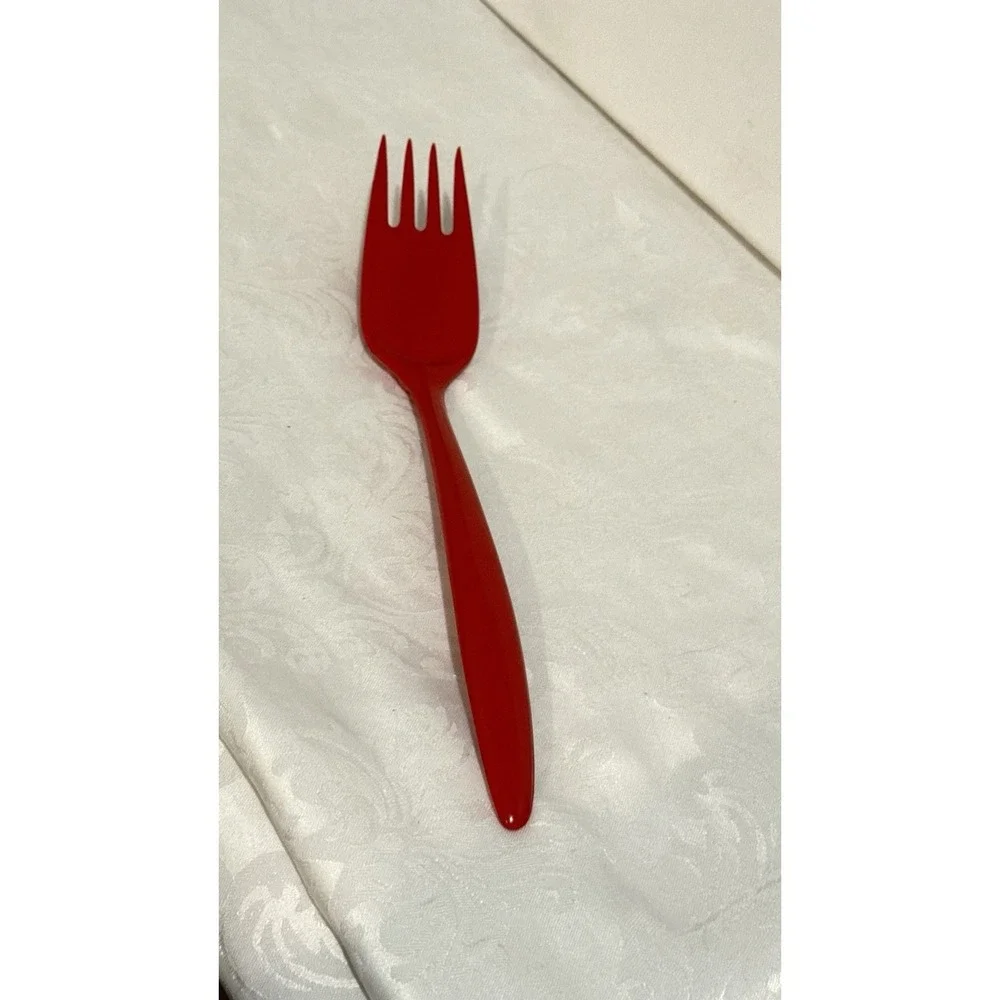 Hutzler Danish Modern‎ Design Melamine Rosti Orange Angled Serving Fork 2530